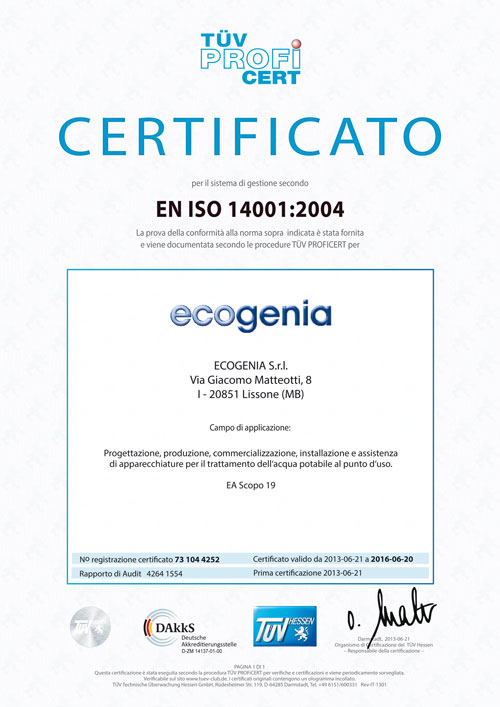 Certificazione Ambientale ISO 14001 - Lo Facciamo Per L'ambiente!